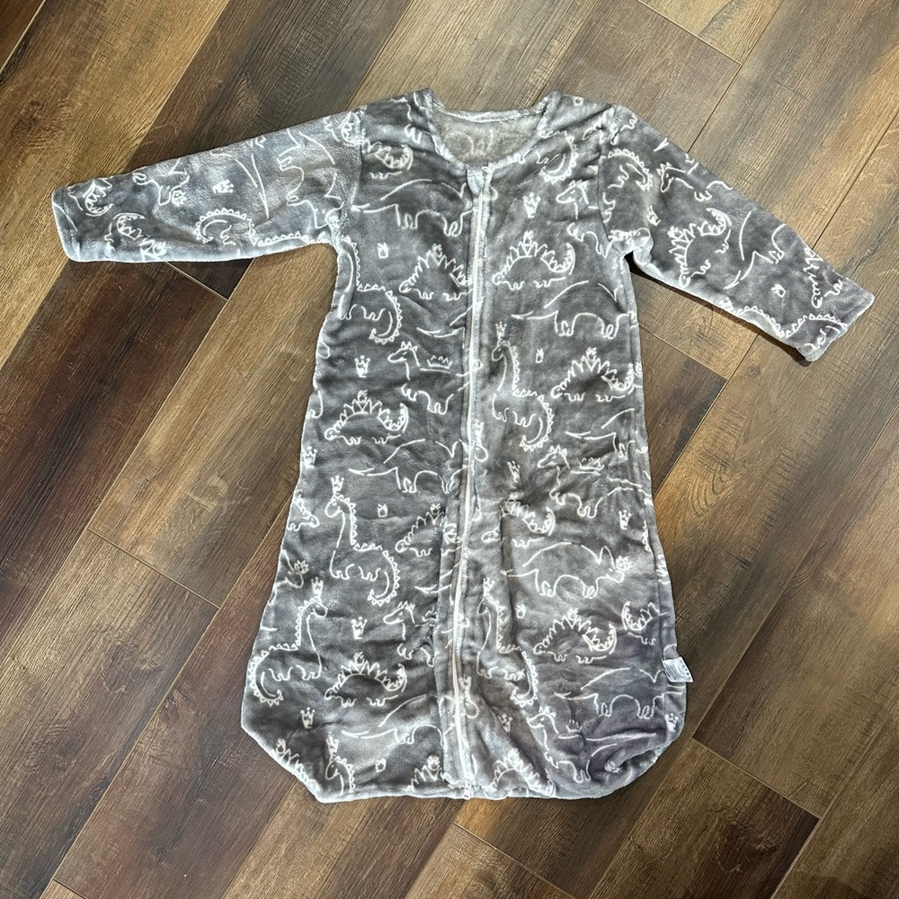 Unnivoll 18-24 mos. Ultra Soft Adorable Gray Dinosaur Sleep Sack for Kids